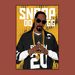 Свитшот хлопковый мужской Snoop dogg с цепями, цвет: кирпичный — фото 2