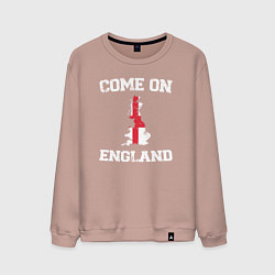 Свитшот хлопковый мужской Come on England, цвет: пыльно-розовый