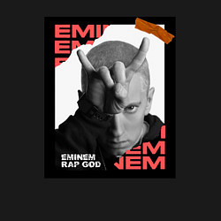 Свитшот хлопковый мужской Rap god, цвет: черный — фото 2