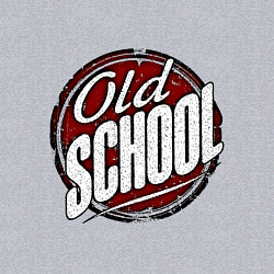 Свитшот хлопковый мужской Old school sticker, цвет: меланж — фото 2