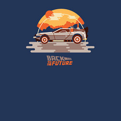 Свитшот хлопковый мужской Back to the future sun, цвет: тёмно-синий — фото 2