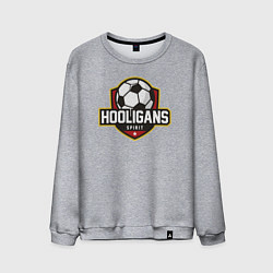 Свитшот хлопковый мужской Футбольный хулиганский дух, цвет: меланж