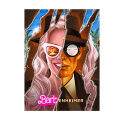 Свитшот хлопковый мужской Barbenheimer барбигеймер, цвет: белый — фото 2