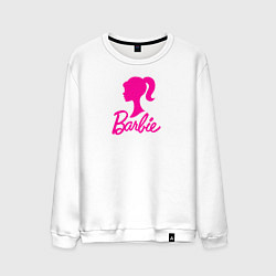 Свитшот хлопковый мужской Розовый логотип Барби, цвет: белый