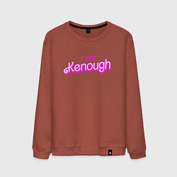 Свитшот хлопковый мужской I am kenough barbie, цвет: кирпичный