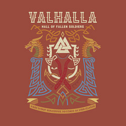 Свитшот хлопковый мужской Вальхалла - дворец павших воинов, цвет: кирпичный — фото 2