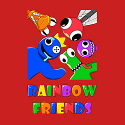 Свитшот хлопковый мужской Rainbow Friends персонажи, цвет: красный — фото 2