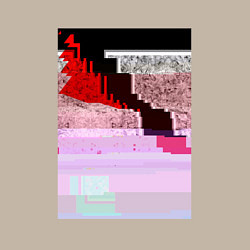 Свитшот хлопковый мужской Abstract glitch, цвет: миндальный — фото 2