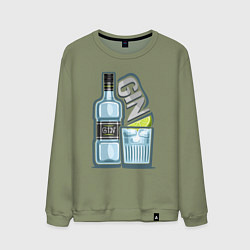 Свитшот хлопковый мужской Джин, цвет: авокадо