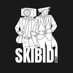 Свитшот хлопковый мужской Skibidi Toilet Cameraman and Speakerman, цвет: черный — фото 2