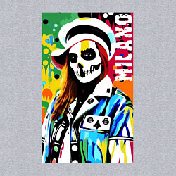 Свитшот хлопковый мужской Skeleton fashionista - Milano - pop art, цвет: меланж — фото 2