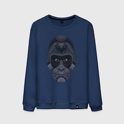 Свитшот хлопковый мужской Black gorilla, цвет: тёмно-синий