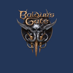 Свитшот хлопковый мужской Baldurs Gate 3 - logotype, цвет: тёмно-синий — фото 2