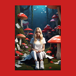 Свитшот хлопковый мужской Alice in Wonderland, цвет: красный — фото 2