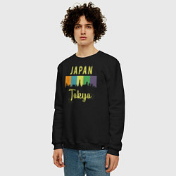Свитшот хлопковый мужской Токио Япония, цвет: черный — фото 2