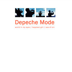 Свитшот хлопковый мужской Depeche Mode - World In My Eyes Single, цвет: белый — фото 2