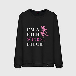 Мужской свитшот Надпись Im a rich witch bitch