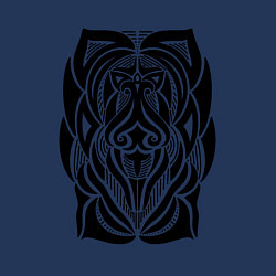Свитшот хлопковый мужской Tribal Abstract Mask, цвет: тёмно-синий — фото 2
