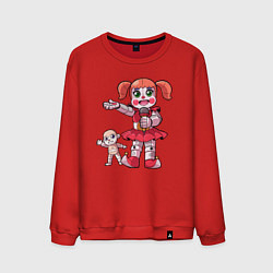Свитшот хлопковый мужской Цирковая Малышка, цвет: красный