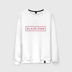 Свитшот хлопковый мужской Black pink - logotype - South Korea, цвет: белый