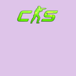 Свитшот хлопковый мужской CS2 green logo, цвет: лаванда — фото 2