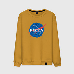 Свитшот хлопковый мужской Pizza x NASA, цвет: горчичный