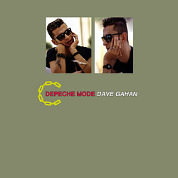 Свитшот хлопковый мужской Depeche Mode - Dave Gahan Faces, цвет: авокадо — фото 2