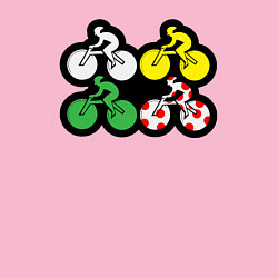 Свитшот хлопковый мужской Велосипедная гонка, цвет: светло-розовый — фото 2