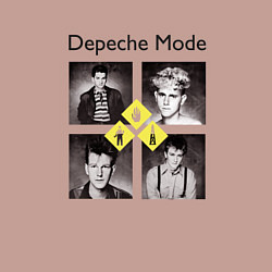 Свитшот хлопковый мужской Depeche Mode - DM retro, цвет: пыльно-розовый — фото 2
