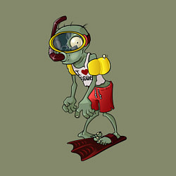 Свитшот хлопковый мужской Зомби-аквалангист, цвет: авокадо — фото 2