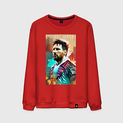 Свитшот хлопковый мужской Lionel Messi - football - striker, цвет: красный