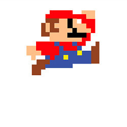 Свитшот хлопковый мужской Пиксельный Марио, цвет: белый — фото 2