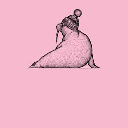 Свитшот хлопковый мужской Морж в шапке, цвет: светло-розовый — фото 2