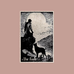 Свитшот хлопковый мужской Старший аркан таро дурак, цвет: пыльно-розовый — фото 2