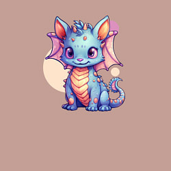 Свитшот хлопковый мужской Cute dragon cat, цвет: пыльно-розовый — фото 2