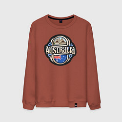 Свитшот хлопковый мужской Australia adventure, цвет: кирпичный