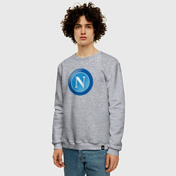 Свитшот хлопковый мужской Napoli sport club, цвет: меланж — фото 2