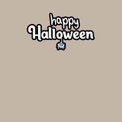 Свитшот хлопковый мужской Happy halloween и паук, цвет: миндальный — фото 2