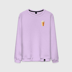 Свитшот хлопковый мужской Мороженое в стаканчиках, цвет: лаванда