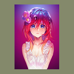 Свитшот хлопковый мужской Anime Girl refflex, цвет: авокадо — фото 2