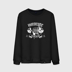 Свитшот хлопковый мужской Hardcore gym, цвет: черный