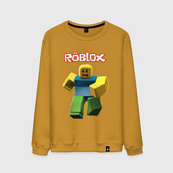 Свитшот хлопковый мужской Roblox бегущий персонаж, цвет: горчичный