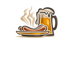 Свитшот хлопковый мужской Пенное и сосисочки, цвет: белый — фото 2