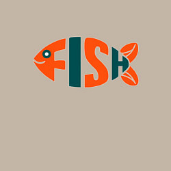 Свитшот хлопковый мужской Большая рыба, цвет: миндальный — фото 2