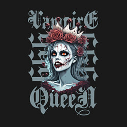 Свитшот хлопковый мужской Королева зомби-вампиров на хэллоуин, цвет: черный — фото 2