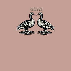 Свитшот хлопковый мужской Гуси на хайпе, цвет: пыльно-розовый — фото 2