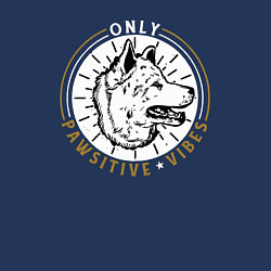 Свитшот хлопковый мужской Only pawsitive vibes, цвет: тёмно-синий — фото 2