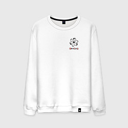 Свитшот хлопковый мужской Атомный физтех, цвет: белый