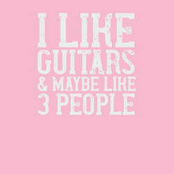 Свитшот хлопковый мужской Люблю гитары и трёх людей, цвет: светло-розовый — фото 2