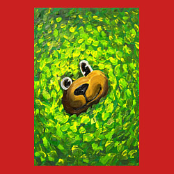 Свитшот хлопковый мужской Мишка в яркой зелени, цвет: красный — фото 2